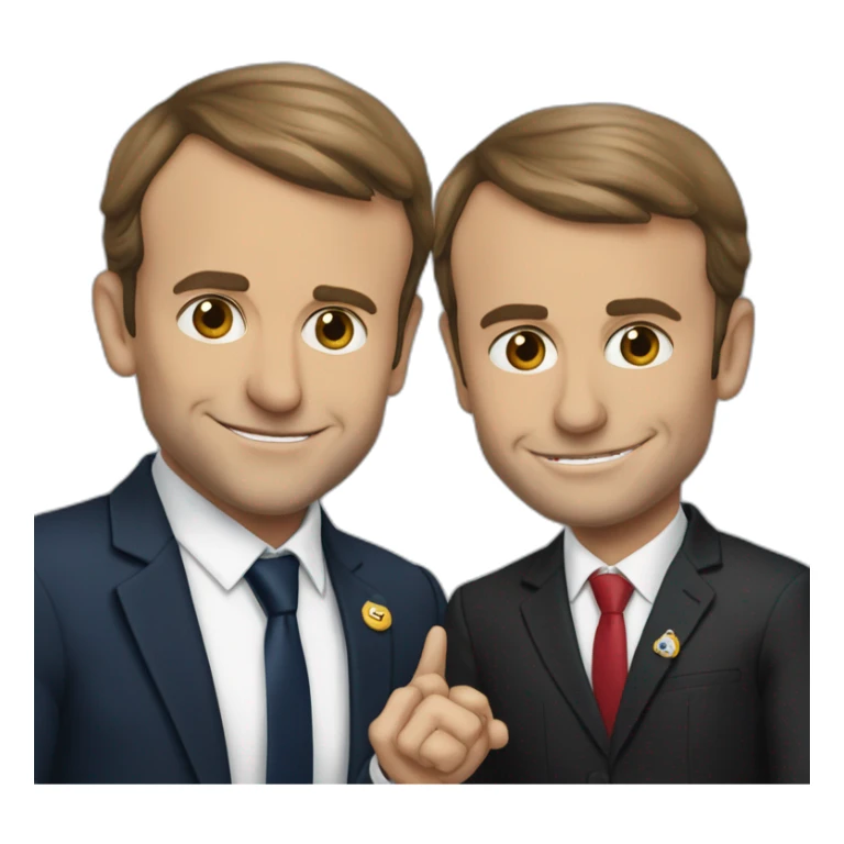 Emanuel Macron qui fait un doigt d’honneur sticker