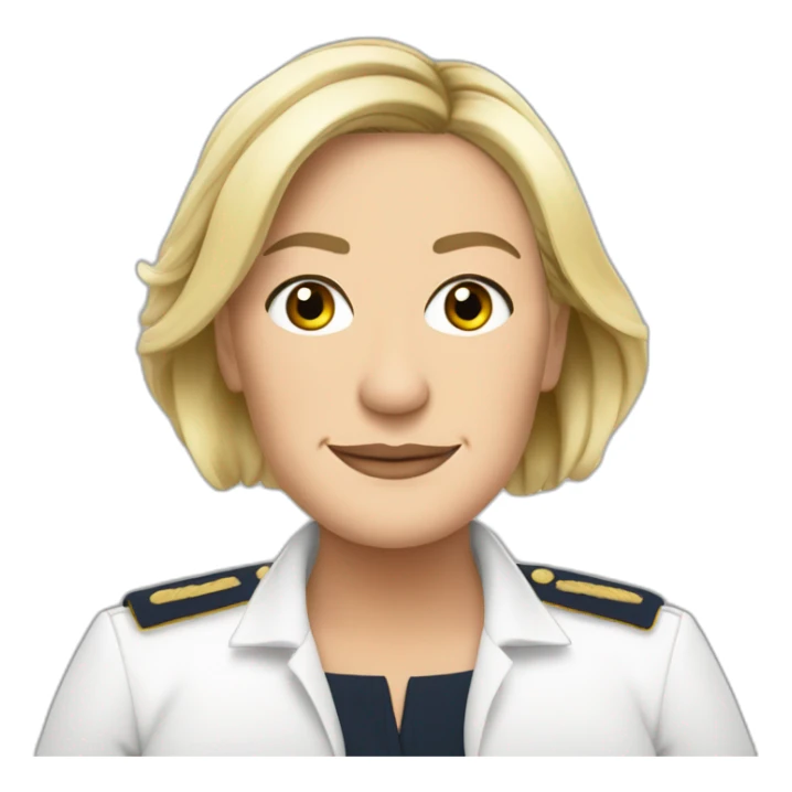 Marine le Pen avec comme couleur de peau noir sticker