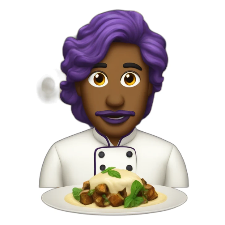 Fancy eggplant dinner at feminist pub with Vegan alfredo sauce sticker