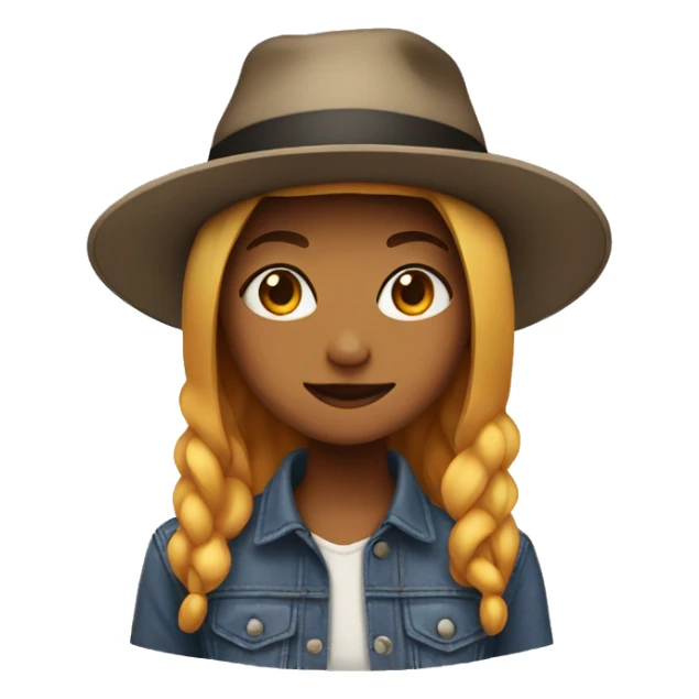 short girl wearing a hat  sticker