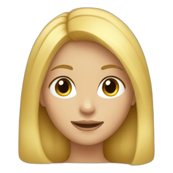 blonde young girl sticker