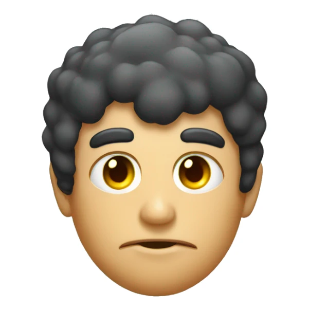 Create a muscular lump of coal with eyes sticker