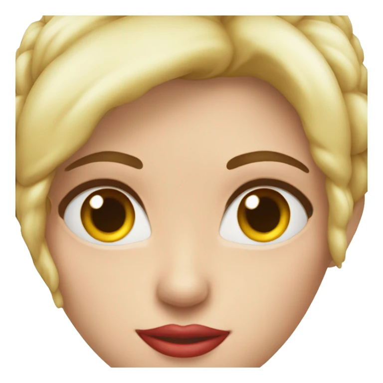 Crea a una mujer blanca de ojos rojos pelo extremadamente largo color rojo sticker