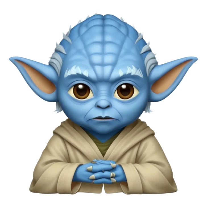 yoda but with blue skin sticker