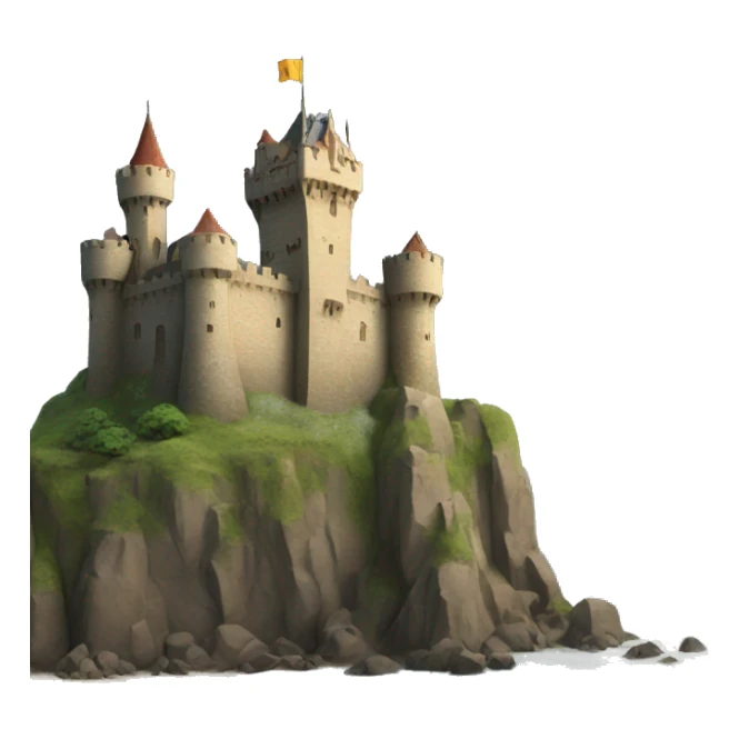 the castle stands on the seashore sticker