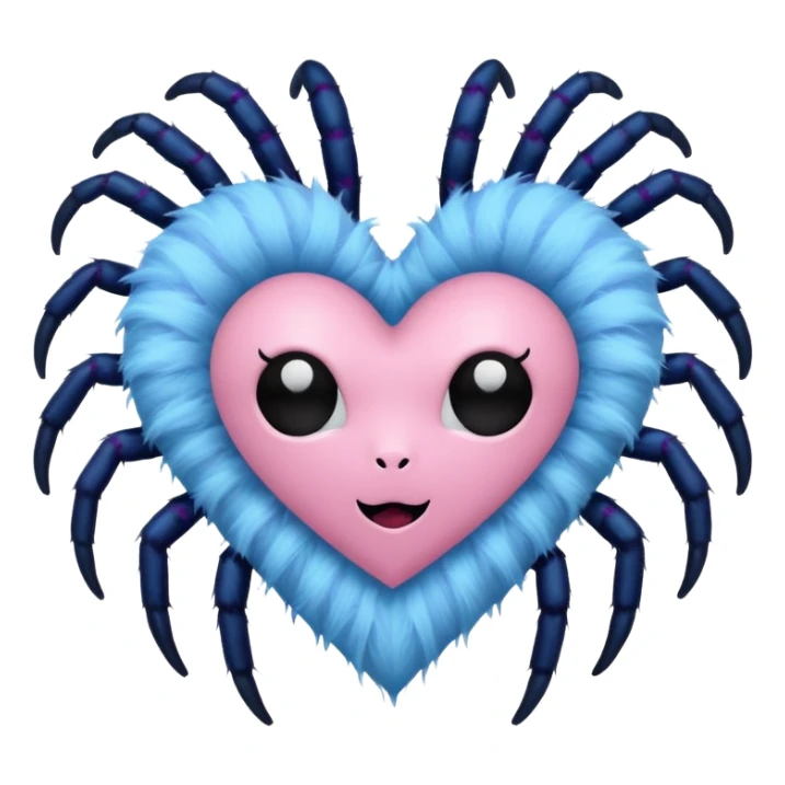 pastel goth heart with pastel spider sticker