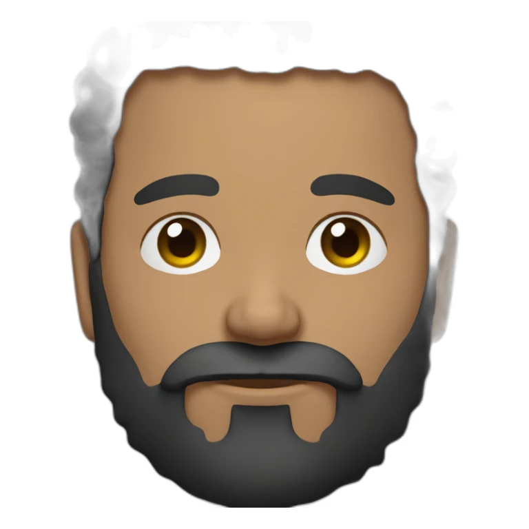 Sleeping man with black beard and short wavy hair sticker