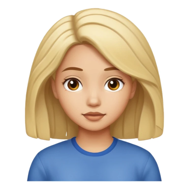 Girl with 3c hair sticker