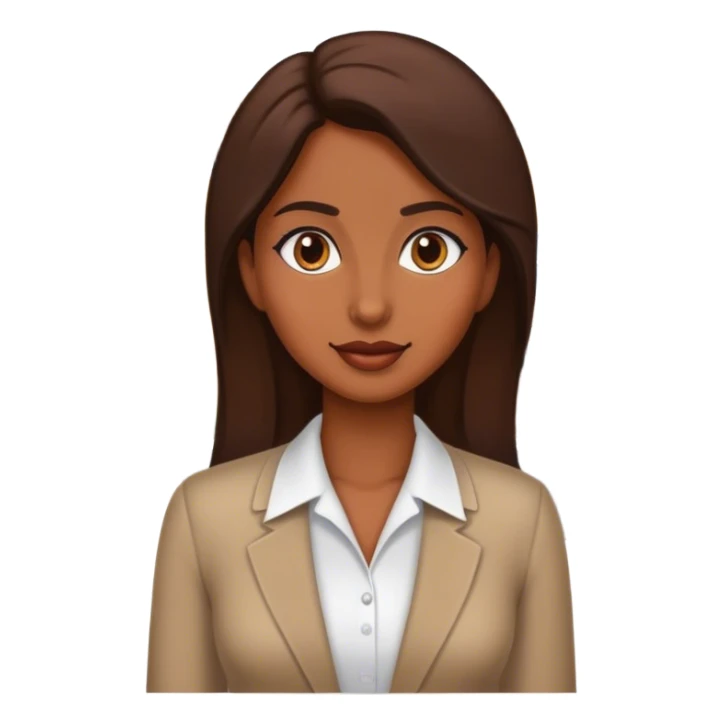 brown lady in real estate job sticker