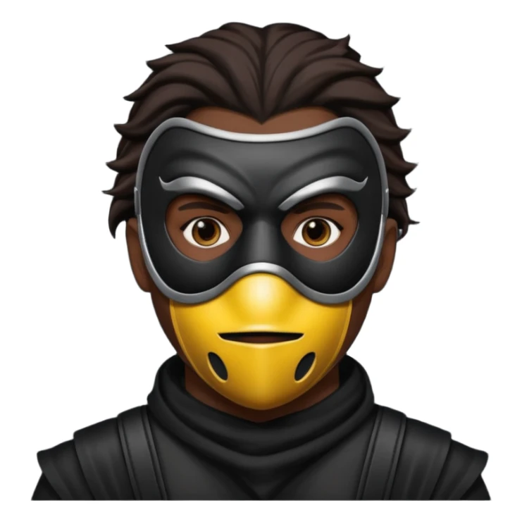 bdsm slave black leather fullhead mask, no metallic details sticker