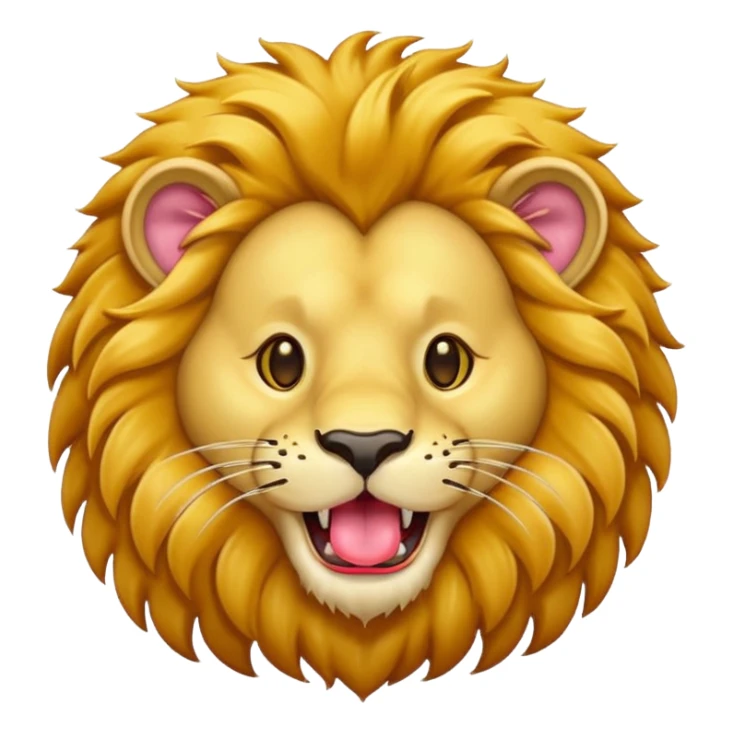 lion emoji with tongue stuck out sticker
