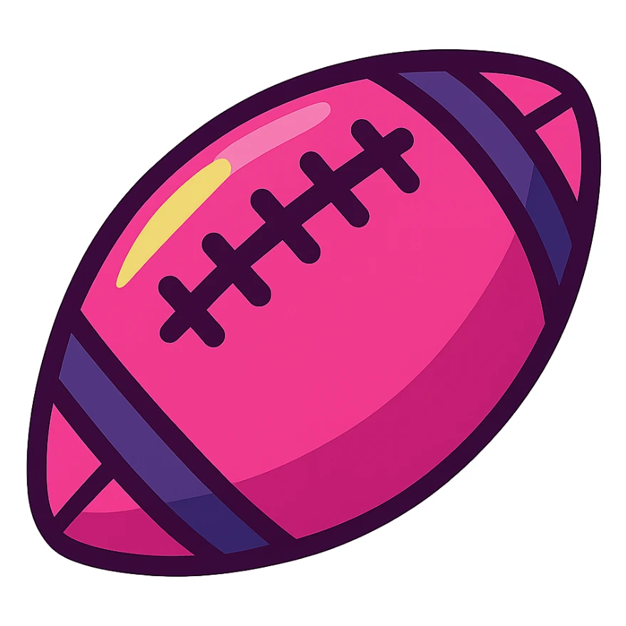 A pink and shining football sticker