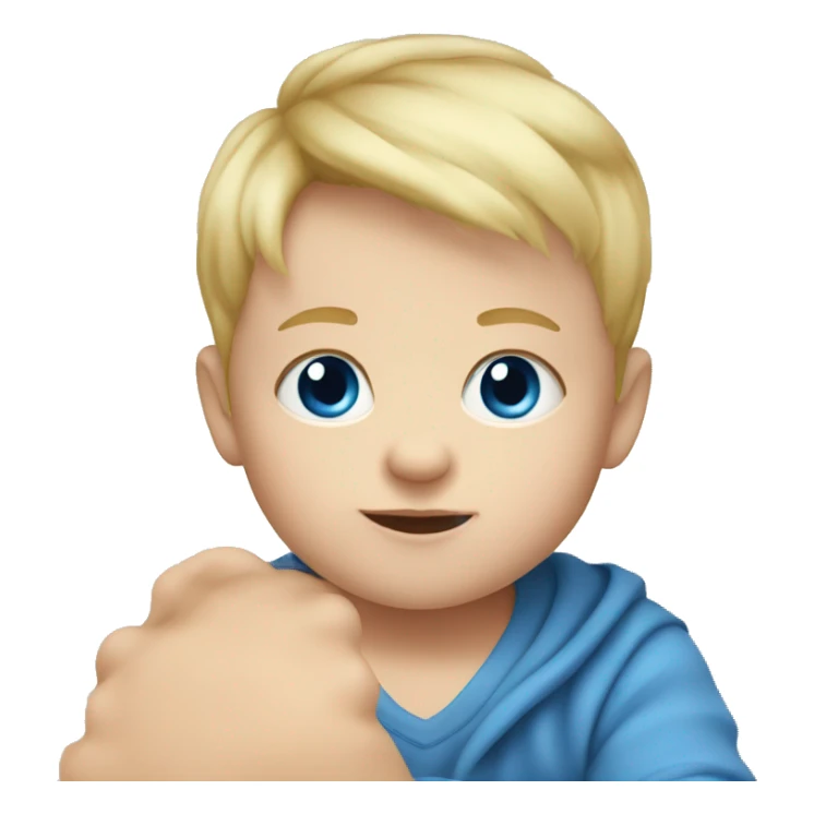 Baby boy with blue eyes and blonde hair  sticker