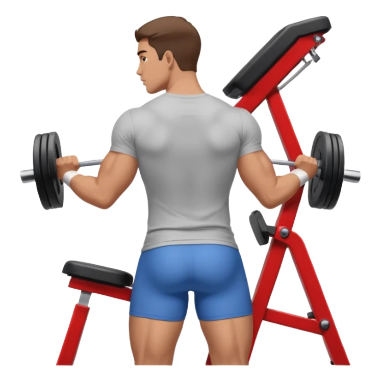guy working out glutes with shirt on from the backwith machine  sticker