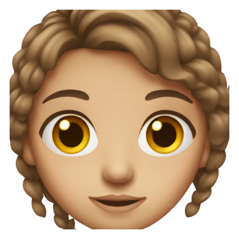 A girl with brown eye and brown hair sticker