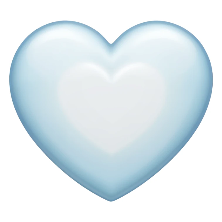 Genera emojis que tengan color blanco en forma de corazón  sticker