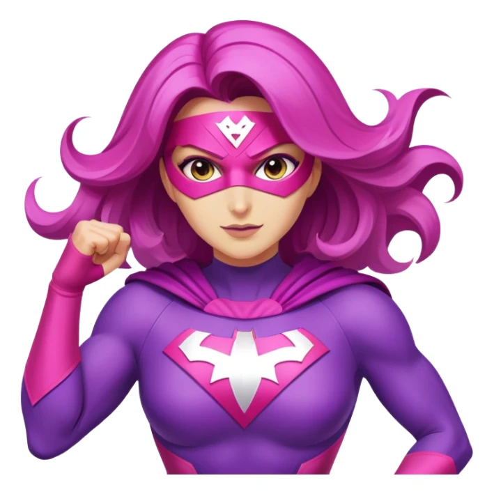 pink violet woman superhero positive power sticker