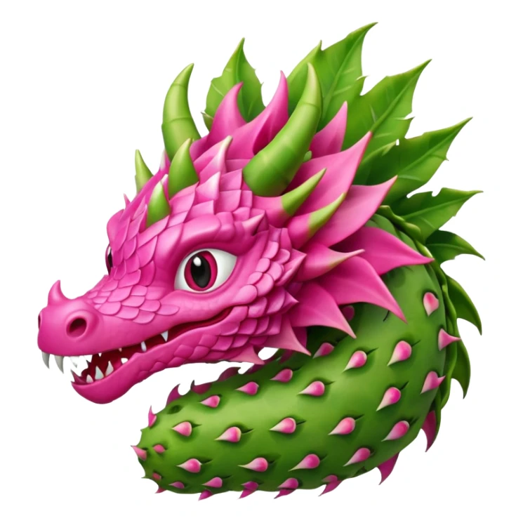 a dragon with the design of a dragon fruit sticker