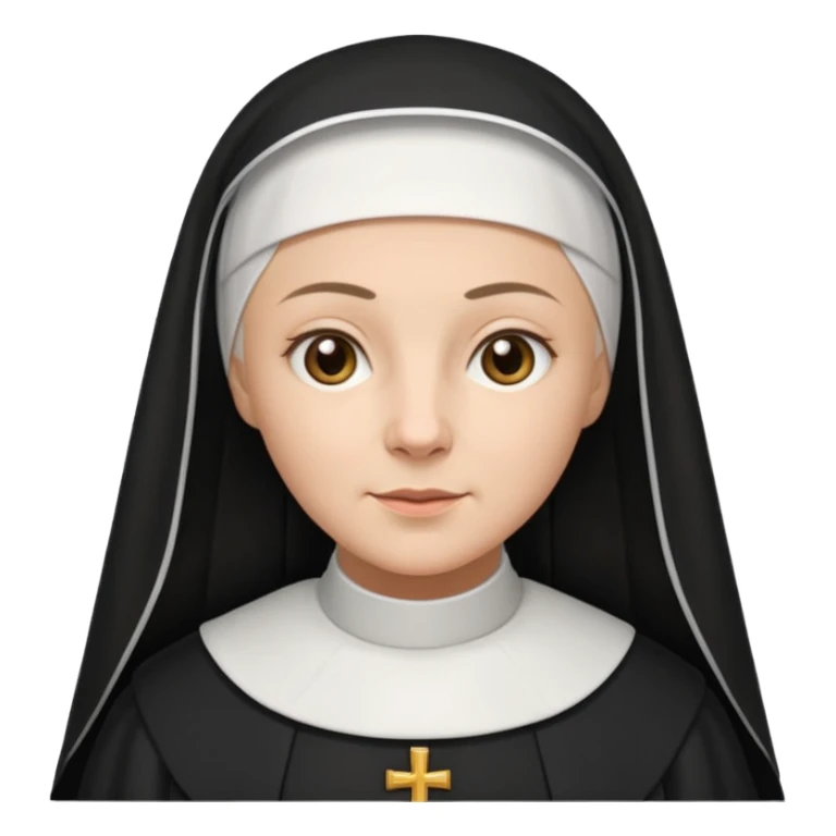 Catholic nun in traditional habit sticker