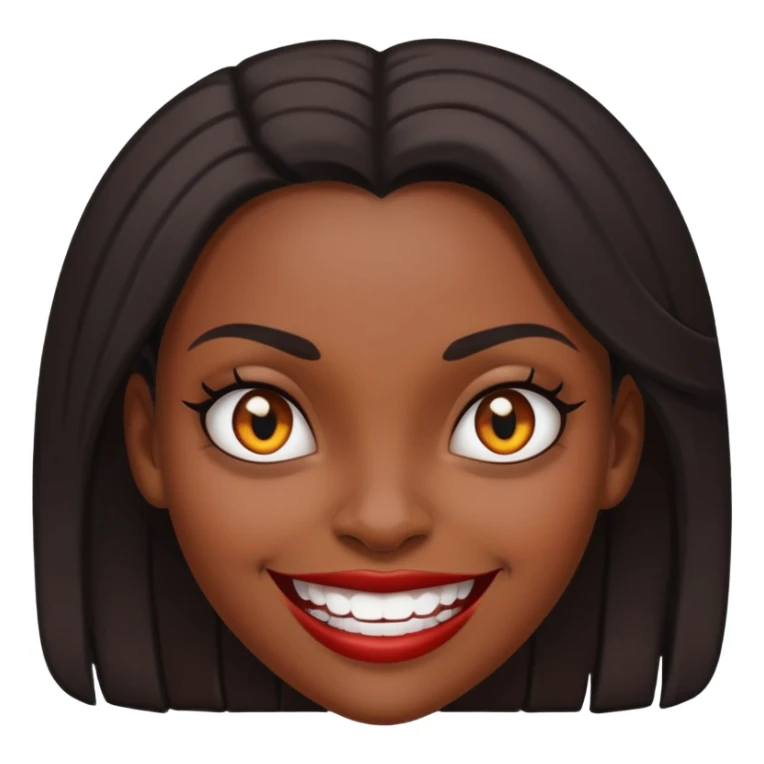 Pretty black girl with Evil grin  sticker