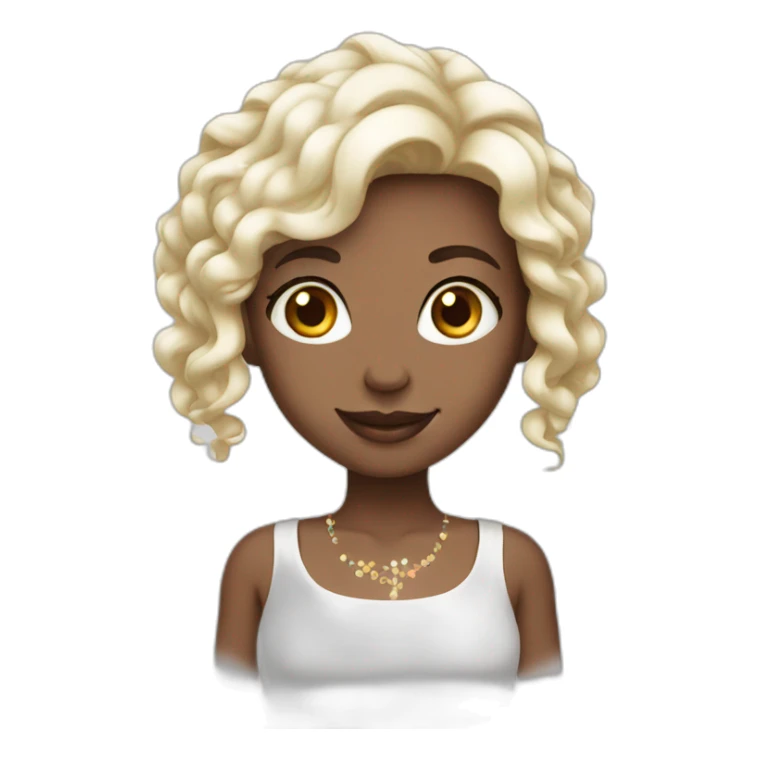 Happy birthday women white skin sticker