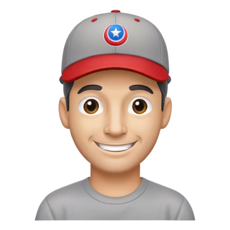 Puerto Rican 40s man with back words baseball cap  sticker