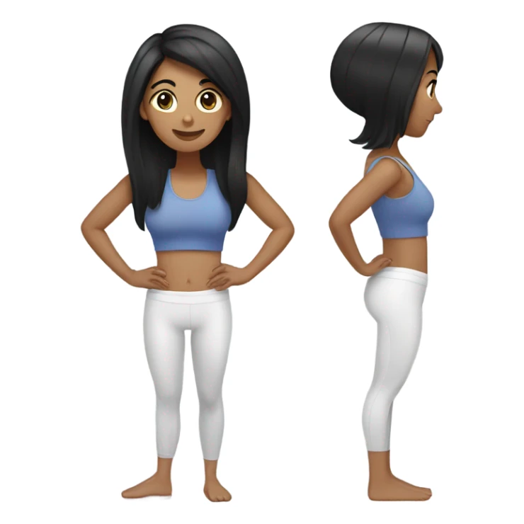 Pilates girl with black hair sticker