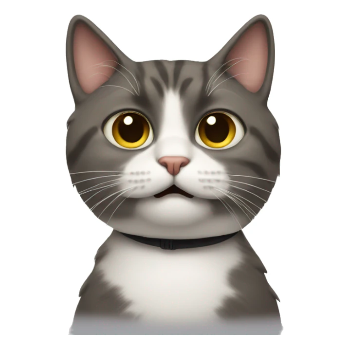 cat wearing a fake mustache sticker