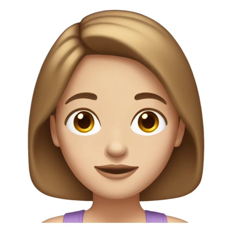 white girl with brown bob hair applying cream on face sticker