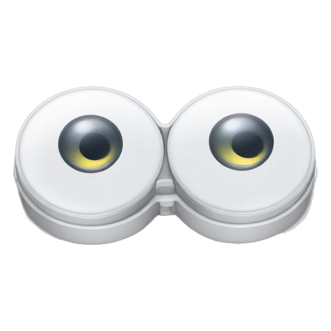 contact lens case with L and R engravings sticker