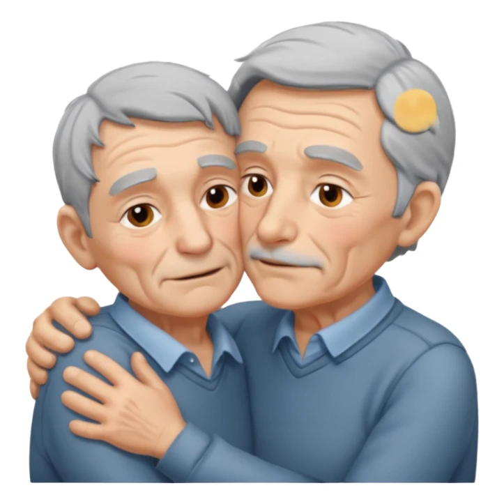 old men lovers in an intimate moment￼ sticker