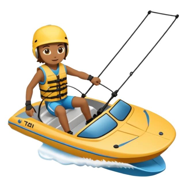 Person wakeboarding behind a sport boat sticker