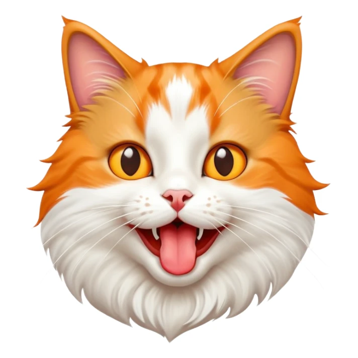 cat sticking out tongue  sticker