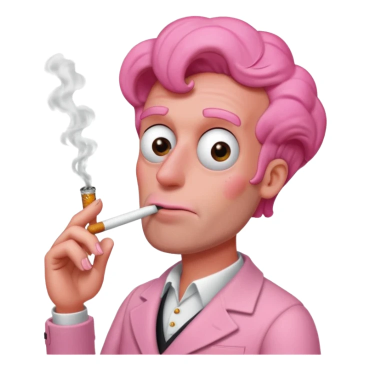 Patrick Estrela de Bob Esponja fumando cigarro sticker