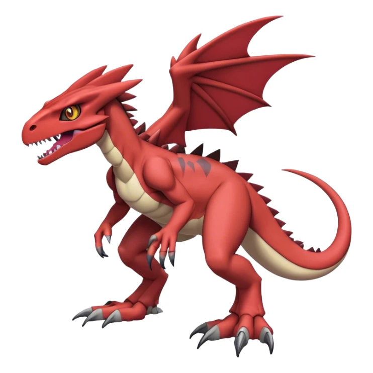  Cool Edgy Digimon-Fakemon-Guilmon-Genesect-Velociraptor-Dragon full body sticker