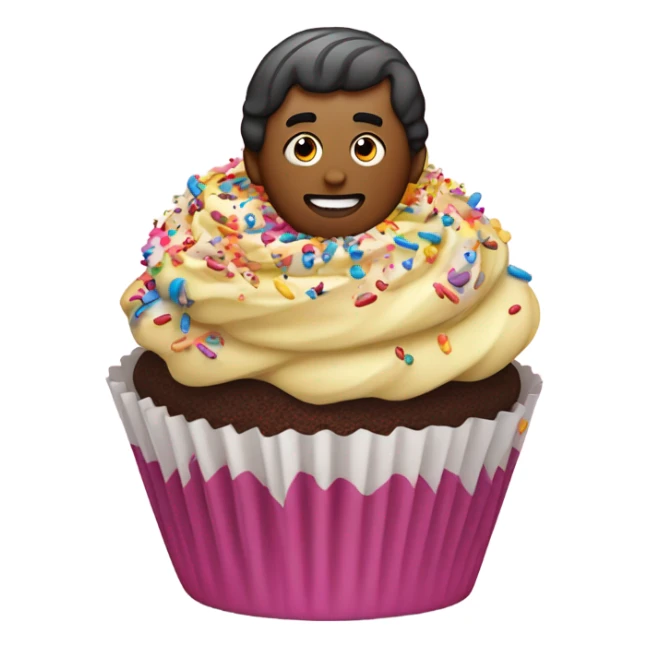 Ray in a cupcake  sticker