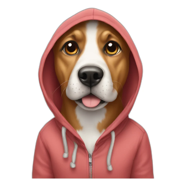  Dog wearing hoodie  sticker