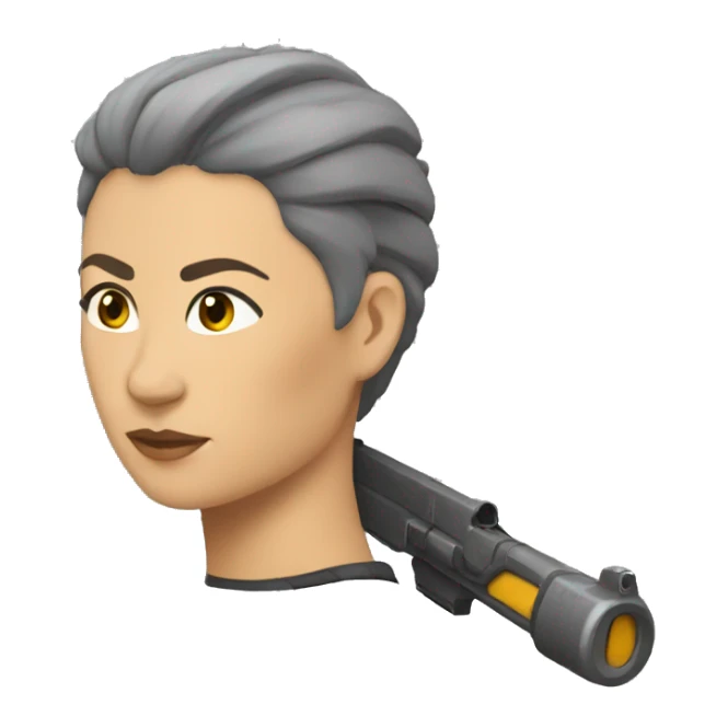 Una mujer de pelo largo enrulado furiosa sticker