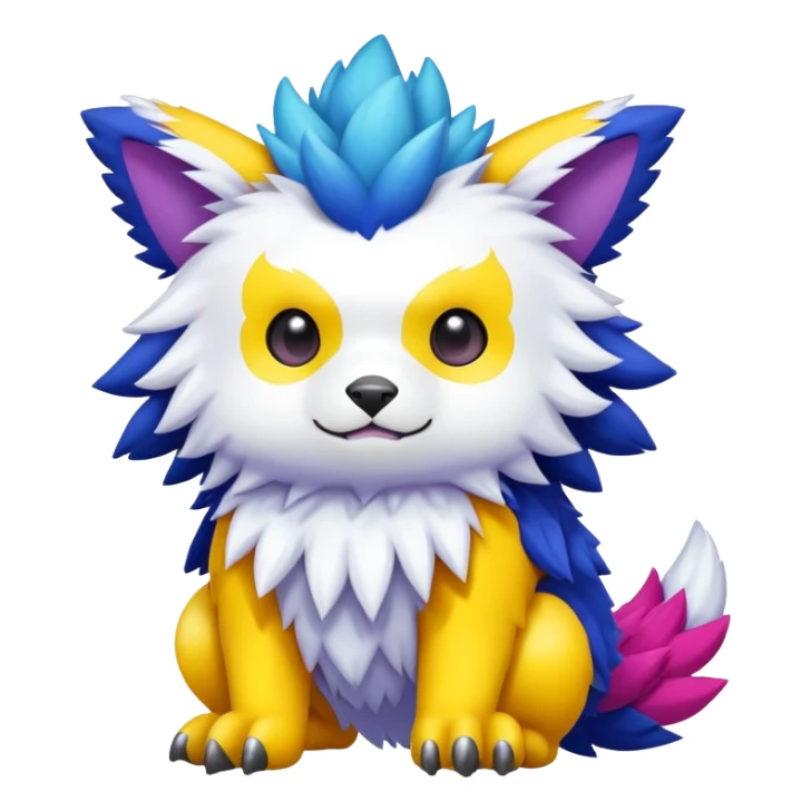 Kawaii cool Digimon-Fakemon-animal full body sticker