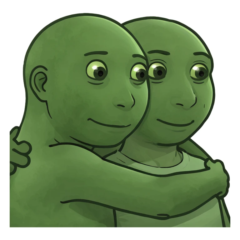 Lo esta habrazando alguien  sticker