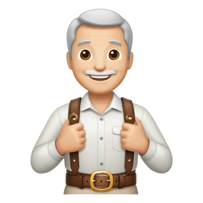 papa avec une ceinture dans la main sticker