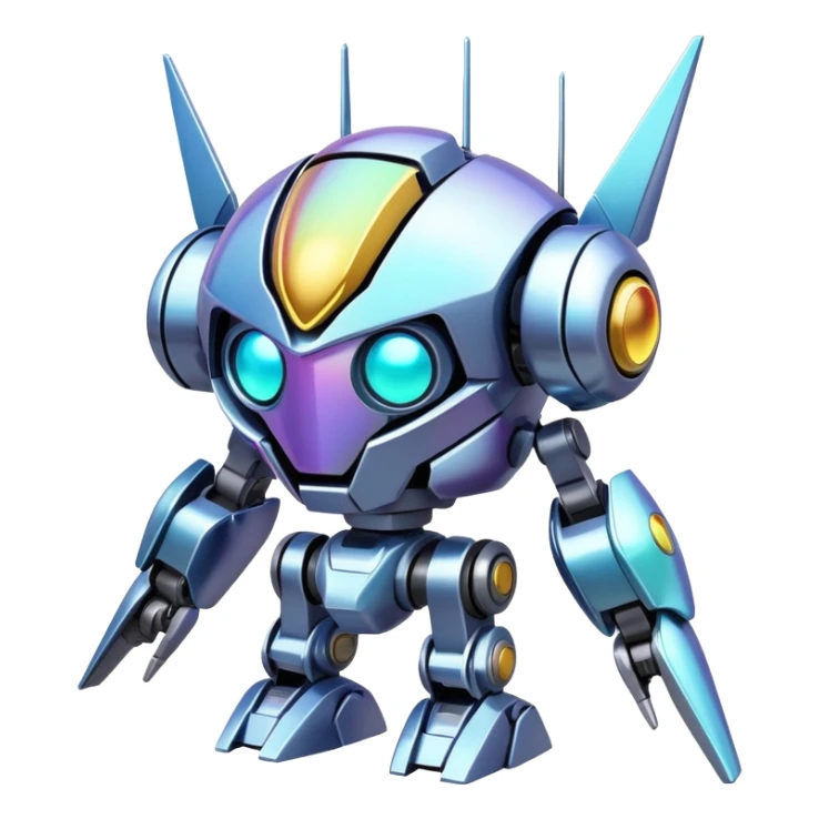 Iridescent futurist. medabot-mecha sticker