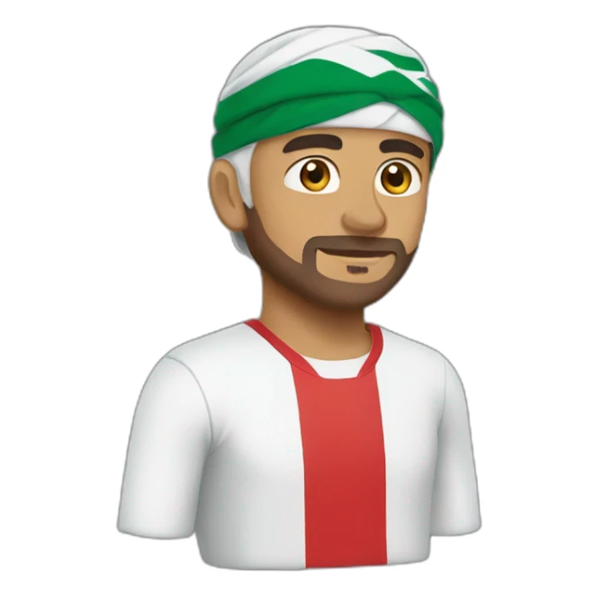 Oman A man A man wearing a sportswear in Oman 🇴🇲 sticker