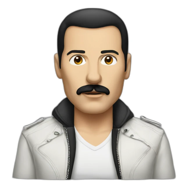 Portrait of Freddy mercury wearing casual clothes sticker