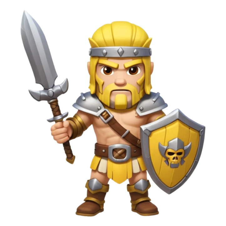 BARBARO DE CLASH OF CLANS QUE TIENE PELO AMARILLO sticker