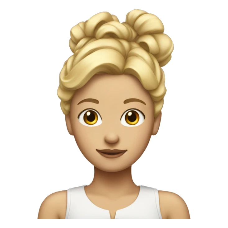blonde girl with hairstyle in two bunches on her head sticker