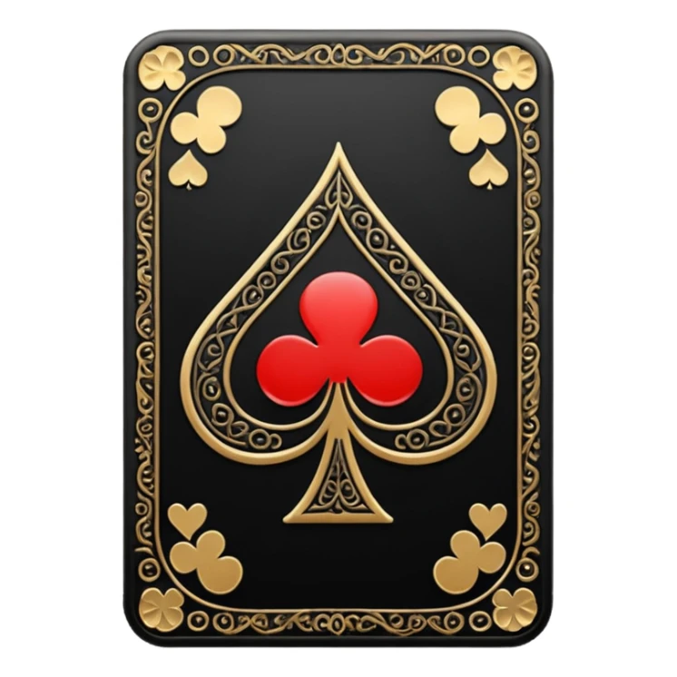 Create emoji for ace card by clubs logo sticker