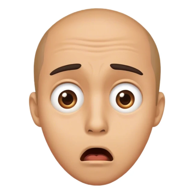 Shocked with the heads on his cheek sticker