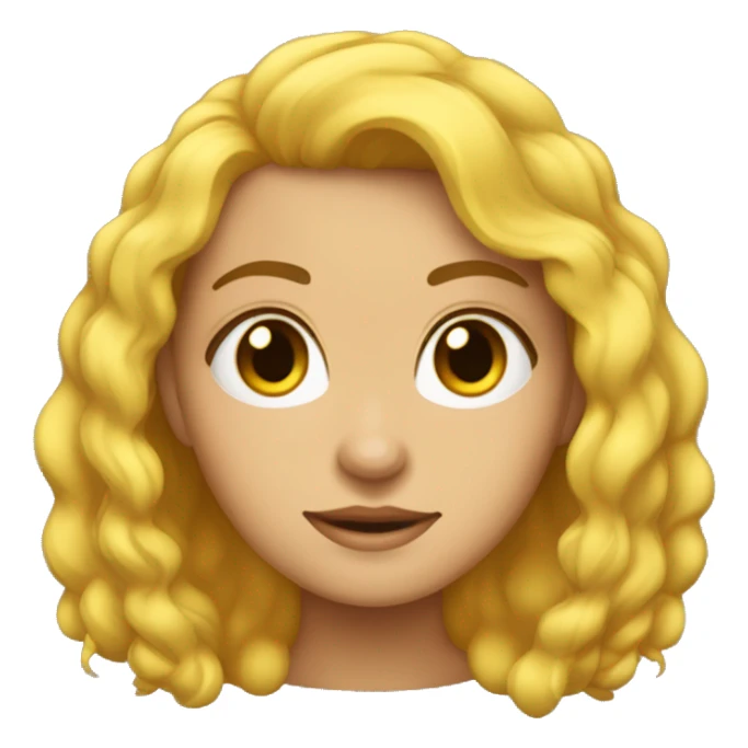 sou uma menina criança com cabelo loiro amarelo comprido olho castanho sticker