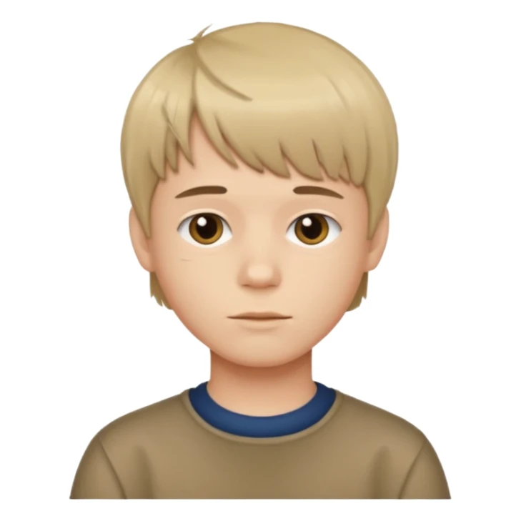create a fringe haircut boy sticker